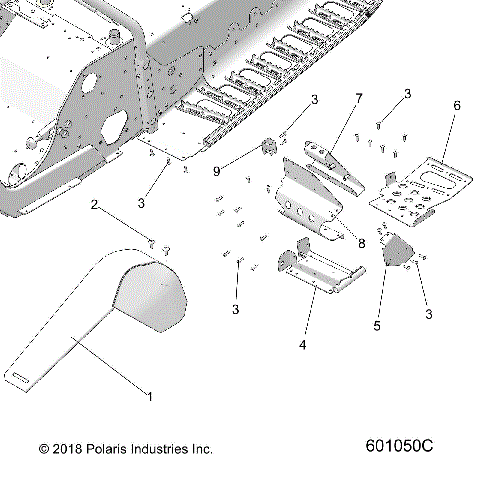 CHASSIS, FOOTREST-LH and CLUTCH GUARD - S120MDX6JSA/6JEA (601050C)