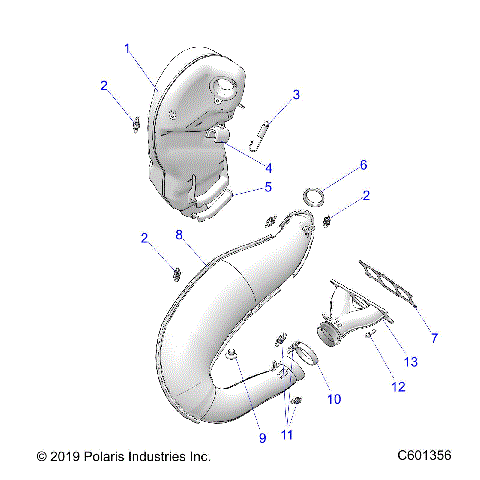 ENGINE, EXHAUST - S20EDP8PS ALL OPTIONS (C601356)