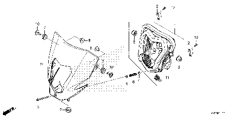 HEADLIGHT (CRF300LA/LDA)