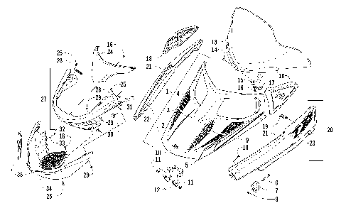 HOOD, WINDSHIELD, AND FRONT BUMPER ASSEMBLY [97782]