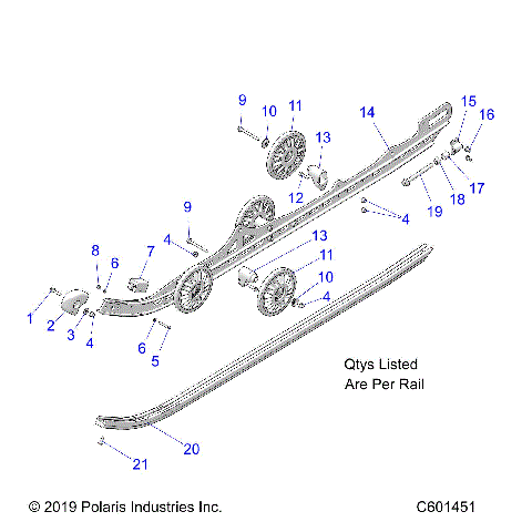 SUSPENSION, RAIL ASM. - S21DDH8RS ALL OPTIONS (C601451)