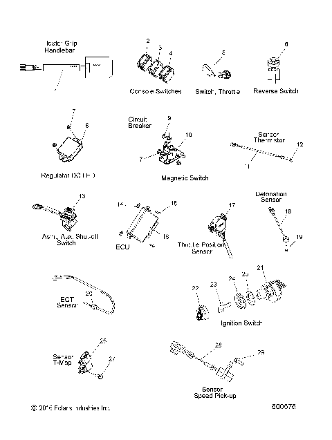 ELECTRICAL, SWITCHES, SENSORS and COMPONENTS - S18EFK6PSL/PSA/PEB ALL OPTIONS (600576)