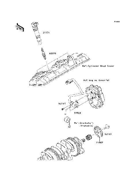 Nページ Kawasaki Motorcycle 2016 OEM Parts Diagram for Cowling
