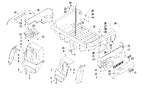 REAR BODY PANEL AND CARGO BOX ASSEMBLY [90701]