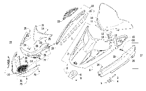 HOOD, WINDSHIELD, AND FRONT BUMPER ASSEMBLY [97153]