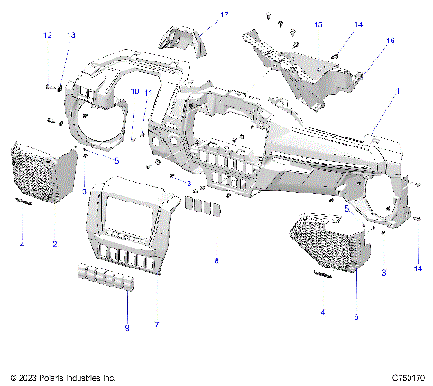 BODY, DASH LOWER - Z25RPP2KAE/BE (C750170)