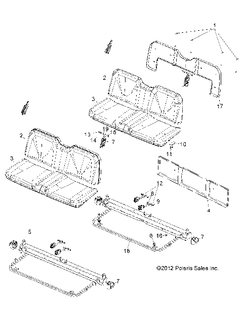 BODY, SEAT - R13WH50AG/AH/AR/AX (49RGRSEAT13500CREW)