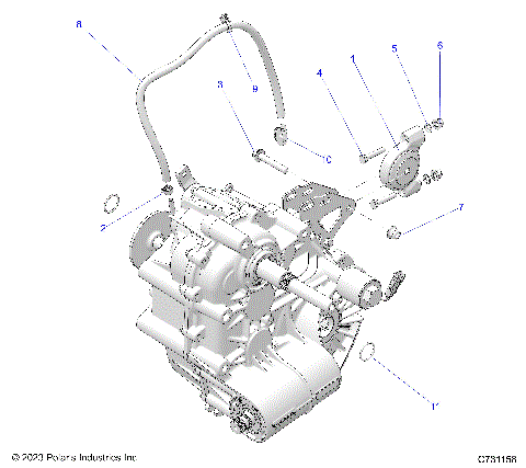 DRIVE TRAIN, MAIN GEARCASE MOUNTING - R25RRS99CK/EK (C731158)