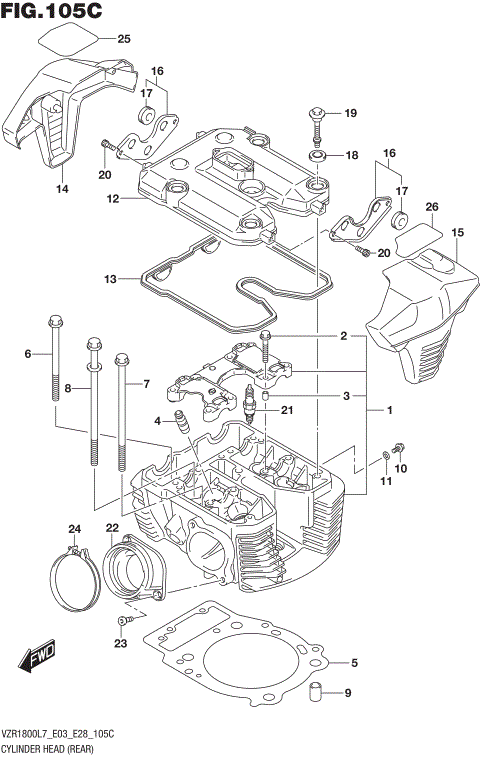 CYLINDER HEAD (REAR) (VZR1800BZL7 E28)