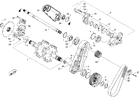 DRIVE TRAIN SHAFTS AND BRAKE ASSEMBLIES [111208]