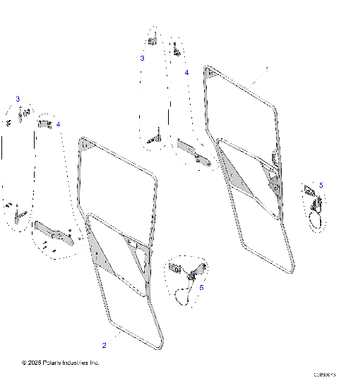 BODY, DOOR, CANVAS, REAR - (C2885076)