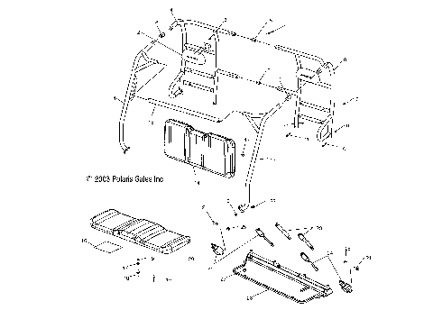 CAB FRAME - A11RB42AA/A11RD50AA/AB/A11RF50AA (4981798179A03)
