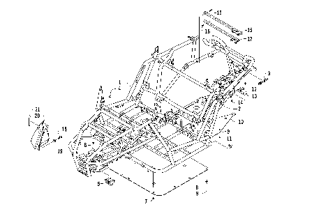 FRAME, HEADLIGHTS, AND RELATED PARTS [97738]
