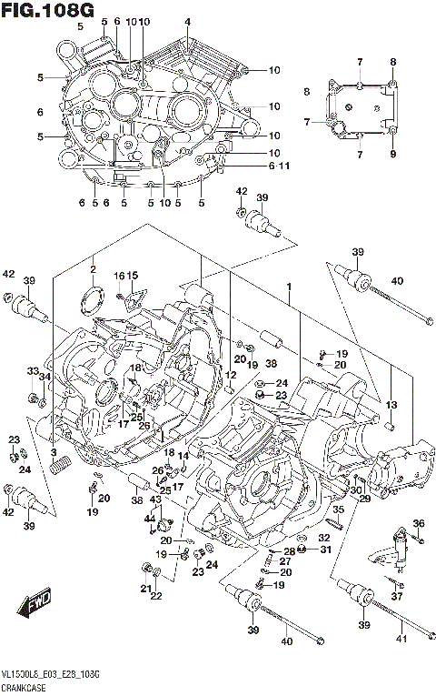 CRANKCASE (VL1500TL8 E33)