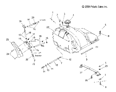 FUEL SYSTEM, FUEL TANK and FUEL LINES - S09NT5BS/BE/BSF/NU5BS/BE (49SNOWFUEL09TRLTRG)