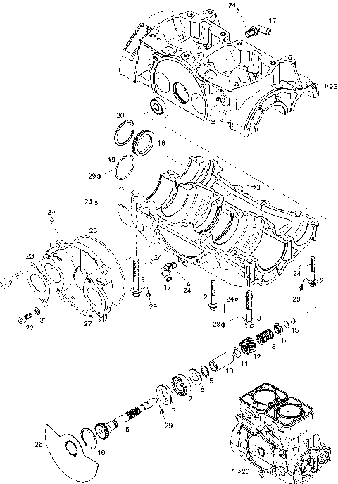 01- Crankcase And Rotary Valve