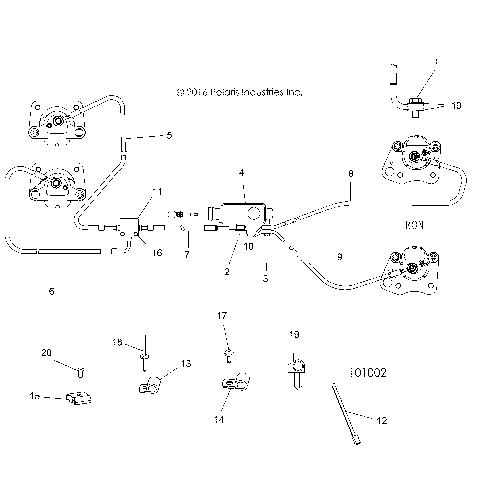 BRAKES, BRAKE LINES AND MASTER CYLINDER - A17DAA57A5 (101002)
