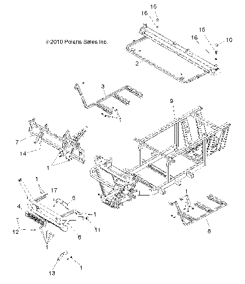 CHASSIS, FRAME and FRONT BUMPER - R12RC08GA/GH/FA/FH (49RGRFRAME11EV)