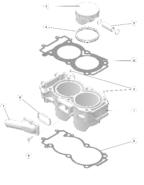 ENGINE, CYLINDER AND PISTON - Z15VDE99AT/AL/AV/AW/LP/EW/AO/AP/AZ/NV/NW/K99AA/AU (49RGRCYLINDER14RZR1000)