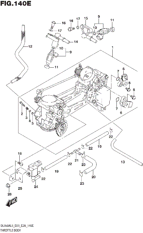 THROTTLE BODY (DL650XAL6 E33)