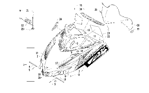 HOOD AND WINDSHIELD ASSEMBLY [93578]