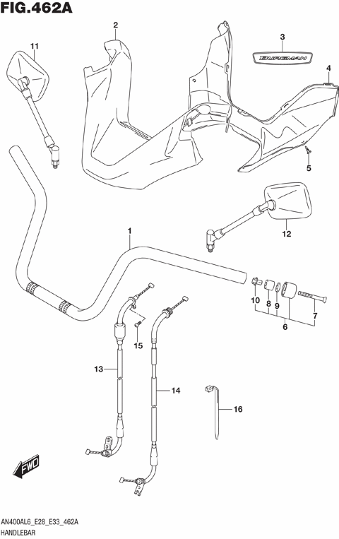 HANDLEBAR (AN400AL6 E33)