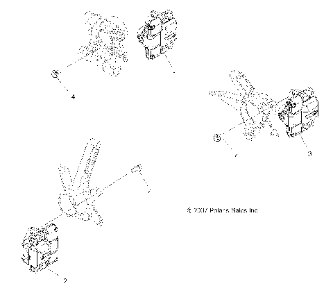 BRAKES, BRAKE CALIPER MOUNTING - A08LH46AQ/AX/AZ (49ATVCALIPERMTG08SP400)