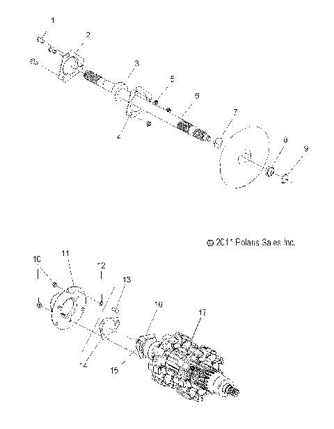 DRIVE TRAIN, JACKSHAFT and DRIVESHAFT - S12PT6HSL/HEL (49SNOWDRIVETRAIN12600)