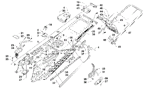 TUNNEL, REAR BUMPER, AND SNOWFLAP ASSEMBLY [101305]