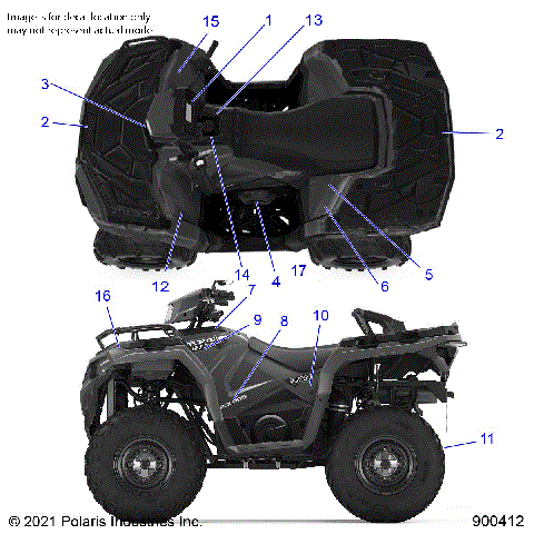 BODY, DECALS - A22SEA57F1/T57C1/C2/F1/E1/E2 (900412)