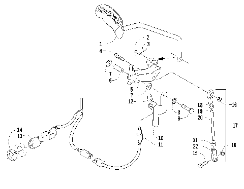 REVERSE SHIFT LEVER ASSEMBLY [86980]