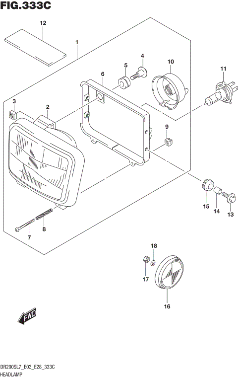 HEADLAMP (DR200SL7 E33)