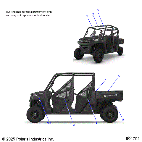 BODY, DECALS GENERAL - R26T6A99A1/B1 (901791-01)