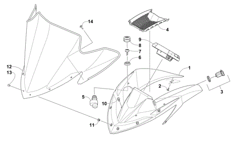 WINDSHIELD AND INSTRUMENTS ASSEMBLIES