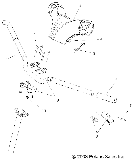 STEERING, HANDLEBAR - S10PP7FSL/FEL (49SNOWHANDLEBAR09TRBODRGN)
