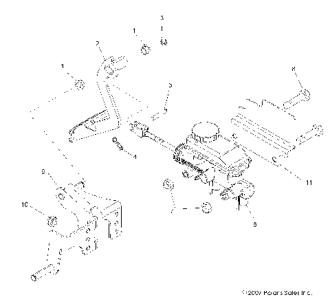 BRAKES, PEDAL and MASTER CYLINDER - R09VH76FX (49RGRBRAKEFOOT08VISTA)