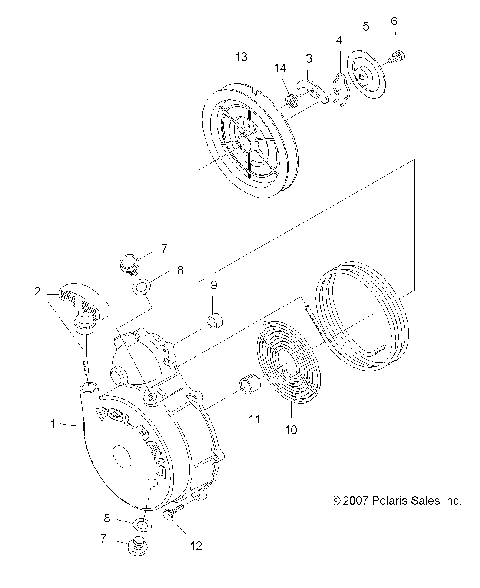 ENGINE, RECOIL STARTER - A13NA32FA (49ATVRECOIL08TB)