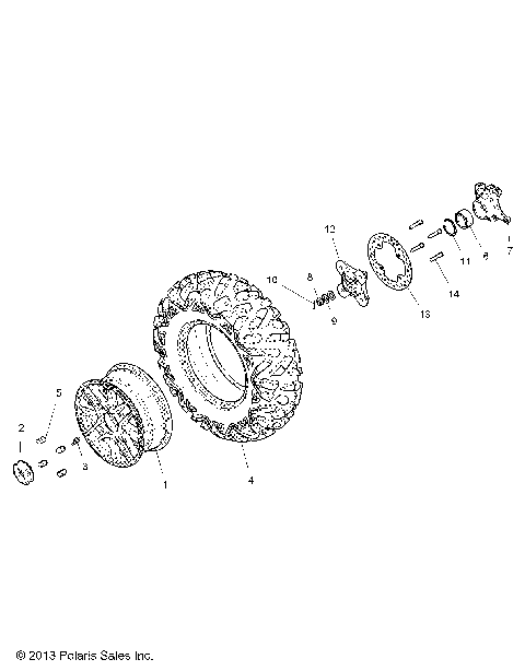 WHEELS, FRONT - Z16VDE99FM/NM (49RGRWHEELFRT14RZR1000)