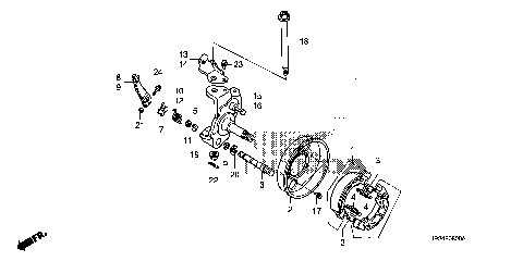 KNUCKLE@FRONT BRAKE PANEL