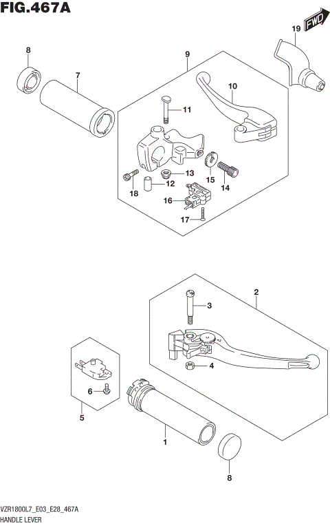 HANDLE LEVER (VZR1800L7 E28)