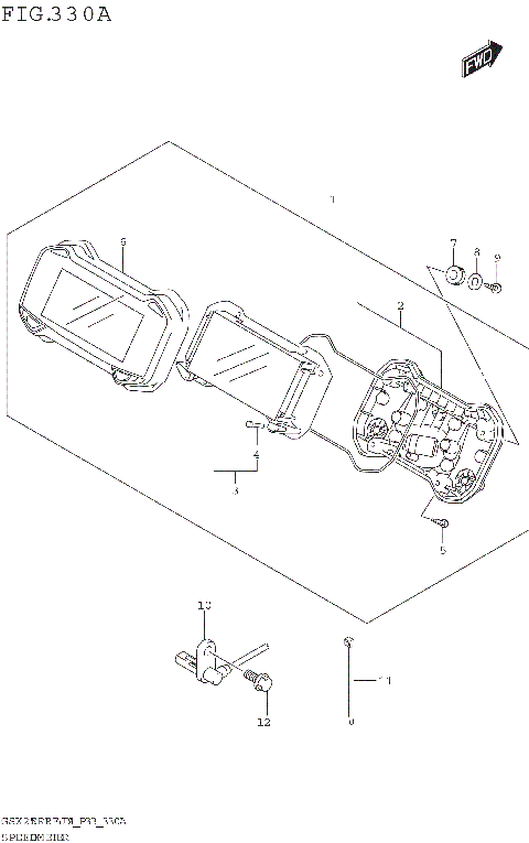 SPEEDOMETER (GSX250RRFJ:M2:P33)