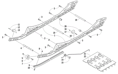 SLIDE RAIL AND TRACK ASSEMBLY