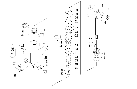 REAR SUSPENSION REAR ARM SHOCK ABSORBER [95335]
