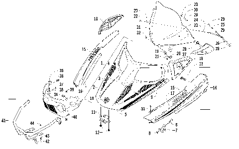 HOOD, WINDSHIELD, AND FRONT BUMPER ASSEMBLY [94792]