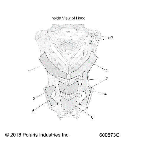 BODY, HOOD FOAM/FIBER - S21DDH8RS ALL OPTIONS (600873C)