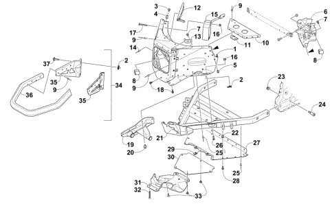 FRONT BUMPER AND FRAME ASSEMBLY