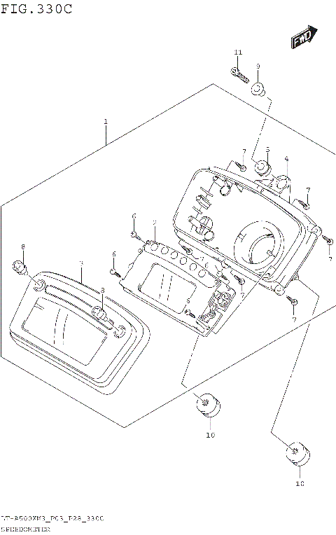 SPEEDOMETER (LT-A500XPM3 P33)