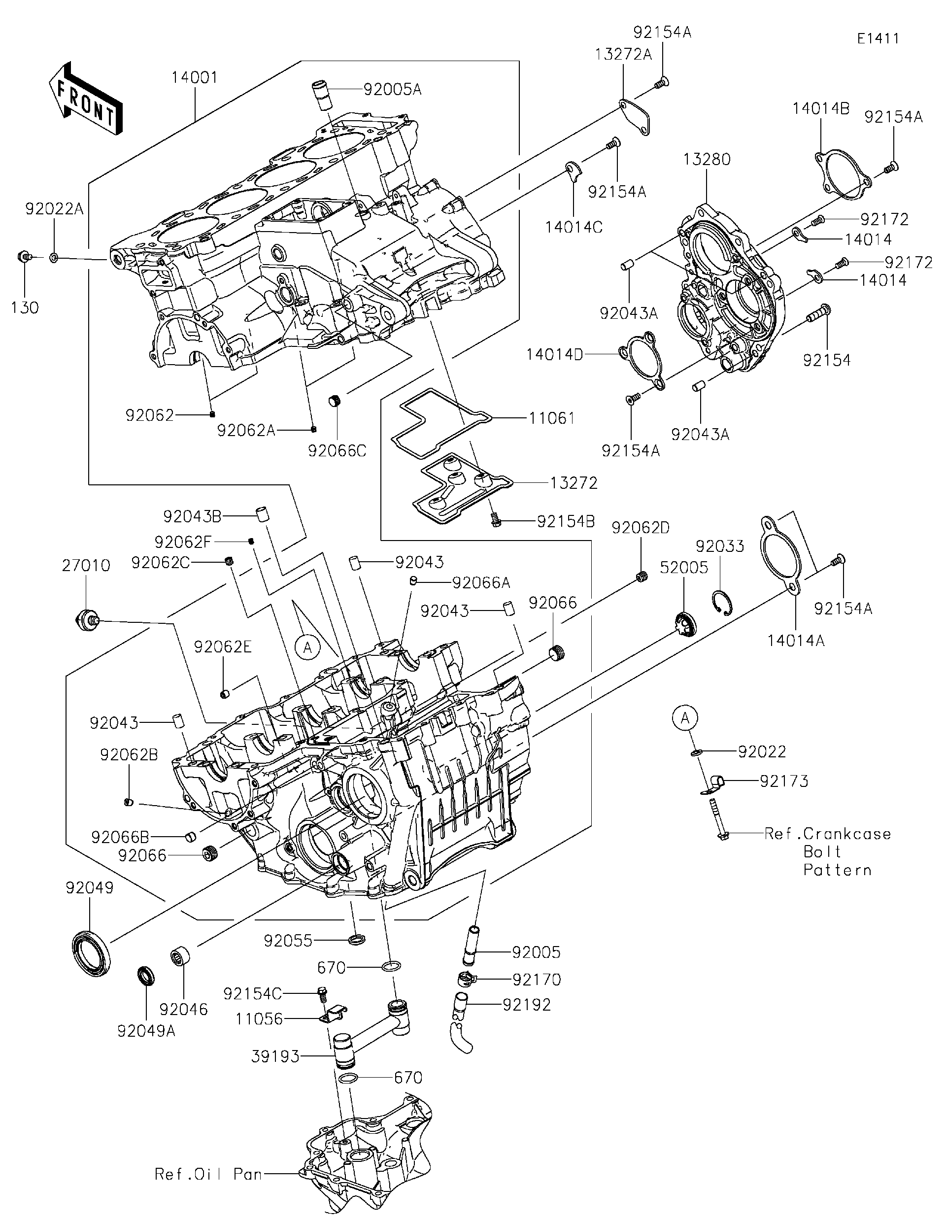 2023 Kawasaki Ninja ZX-10R Crankcase Motorcycles Parts