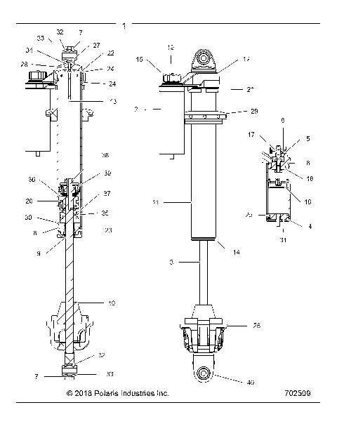SUSPENSION, FRONT SHOCK INTERNALS - Z23NAK99A/99B (702509)
