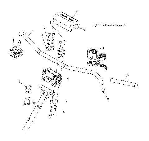STEERING, HANDLEBAR MOUNTING - S17MBX6JSA/JEA (49SNOW13600RCR)